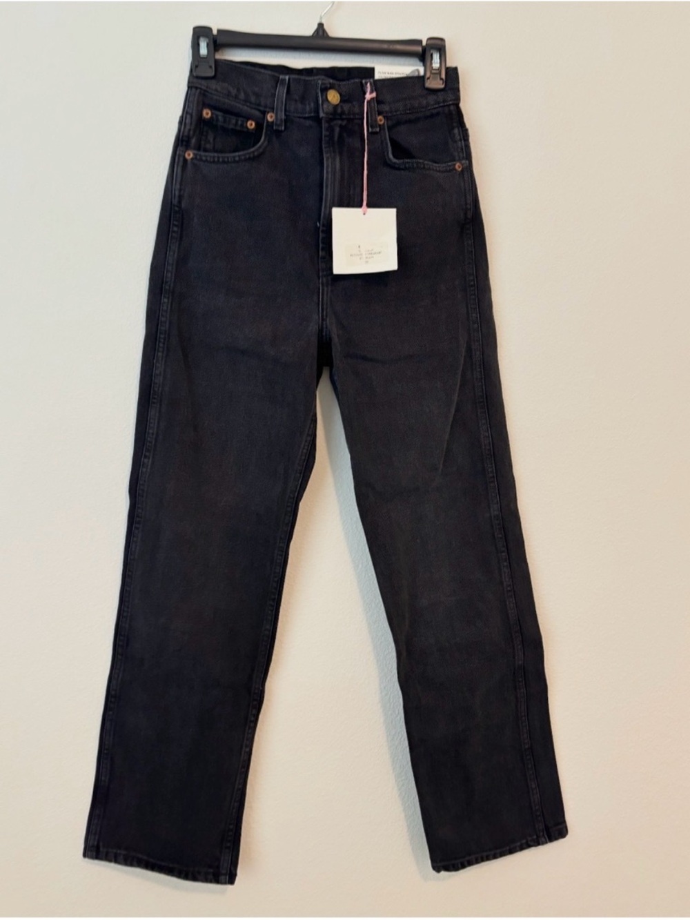 B SIDES Plein High Straight Jeans Black